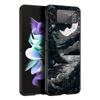 Cartoon Print Phone Case for Samsung Galaxy Z Flip 3 4 5 Folding Mobile Shell For Samsung Z Flip3 Flip4 Flip5 PC Hard Cover