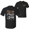 Diesel Truck T-Shirt, FSD17 Orange Engine Detail White Pickup Truck Graphic Tee