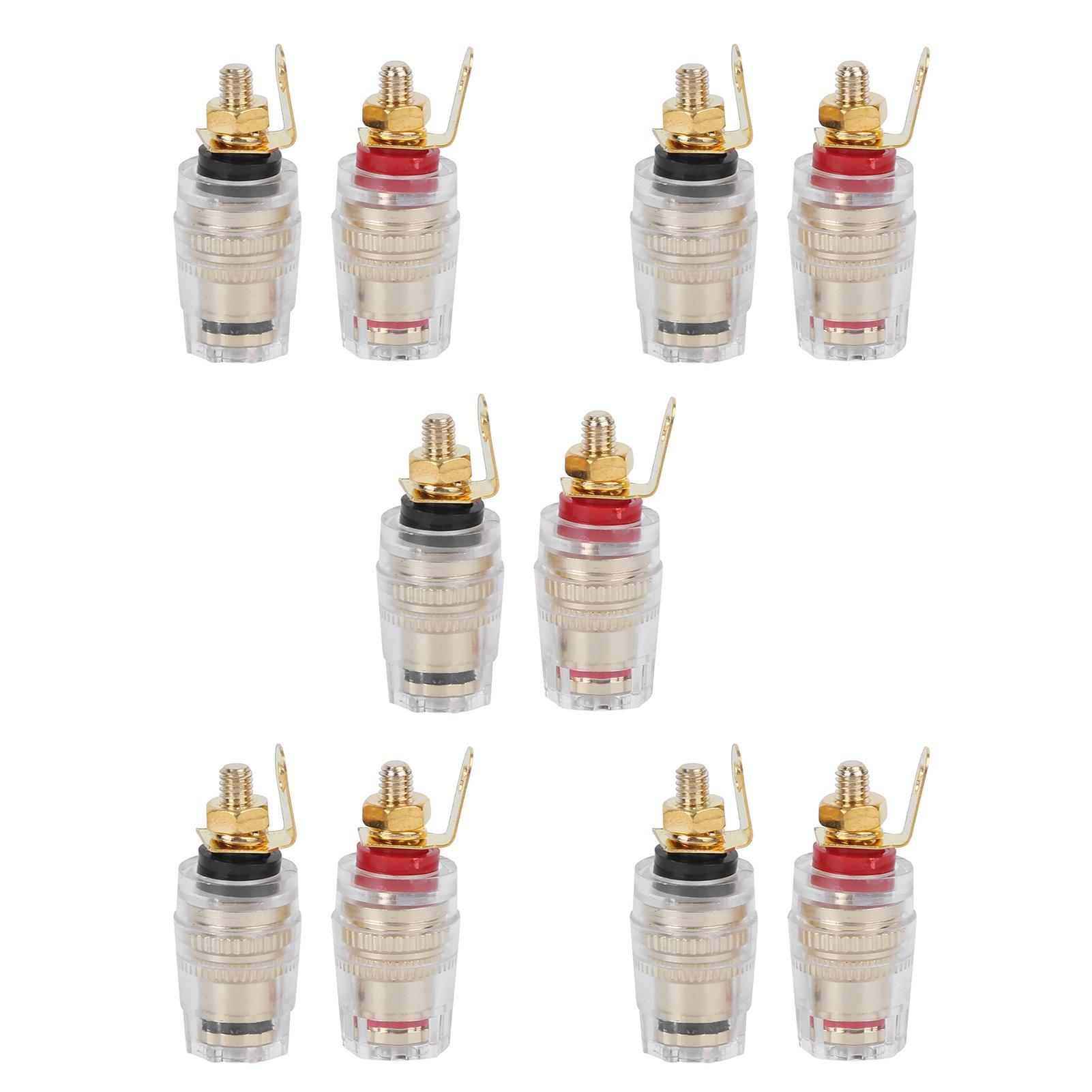 

10pcs Gold Plated Speaker Amplifier Terminal Binding Post Banana Jack Connector Socket