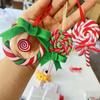 16/32Pcs Creative Christmas Lollipop Ornaments Colorful Decorative Candy Cane Wooden Pendant Handmade DIY Craft