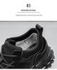 Men's Casual Low-Top Genuine Leather Sneakers - Thick Sole Dad Shoes, Spring/Autumn Fashion Platform Footwear