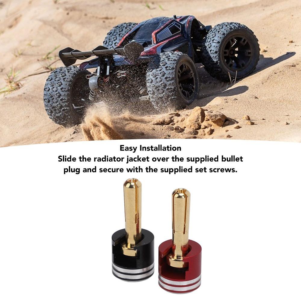 2Pcs Metal RC Heatsink Banana Plug Connectors Banana Plug Connectors  for RC Monster Truck