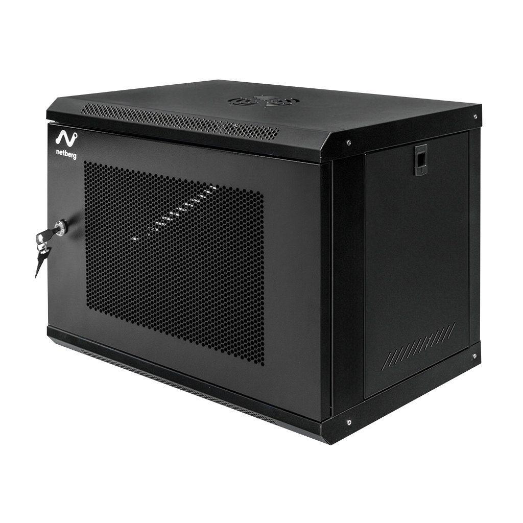 Netberg 19" 9U 450X600X400 Rack Cabinet, Hanging, Perforated Doors, Black N