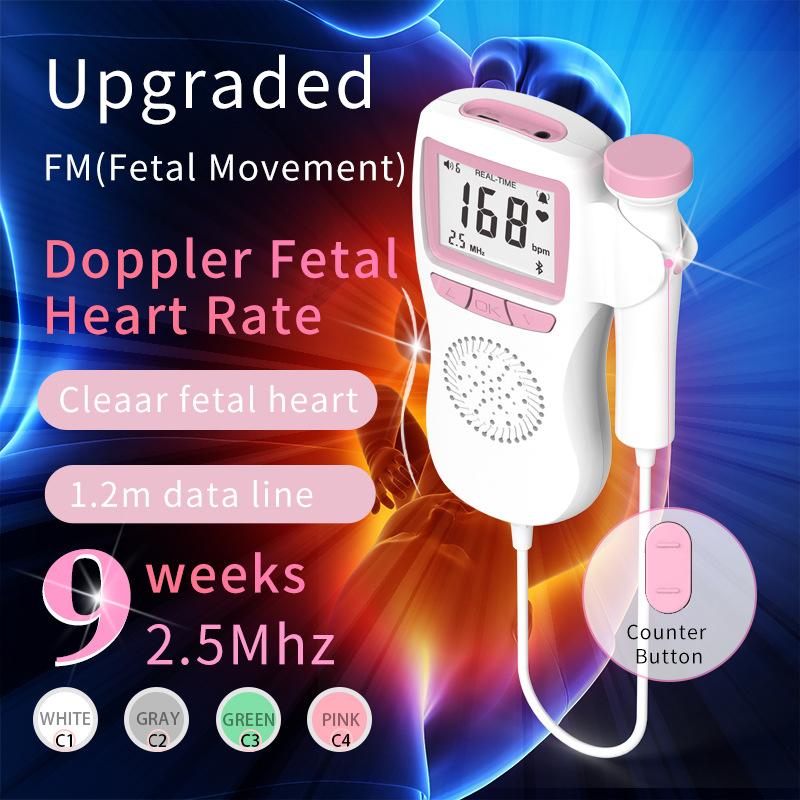 Portable Doppler Fetal Heart Monitor - Safe for Pregnant Women and Babies