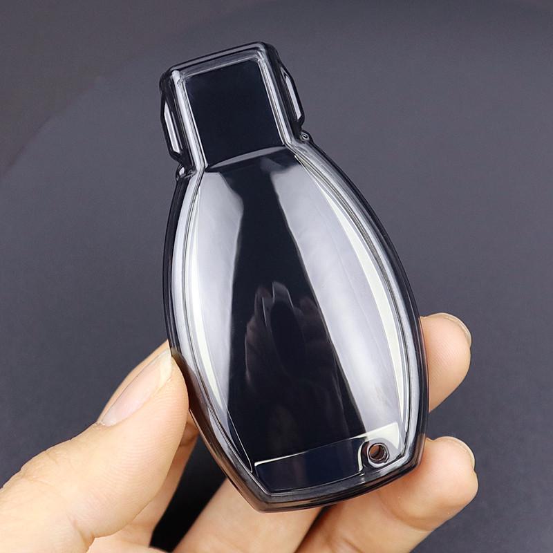 Transparent Full Coverage Key Case for Mercedes-Benz: GLC260, C200L, GLA, GLE320, GLS400, CLA