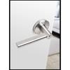 304 Stainless Steel Three-pole Handle Lock Single Tongue Bathroom Interior Door Lock Aisle Fire Door Door Lock With Key