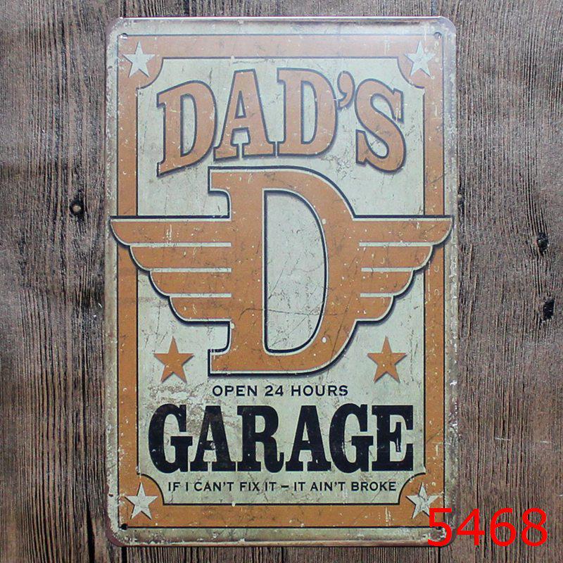 Retro Car Repair Shop Tin Sign for Bar or Living Room Decor