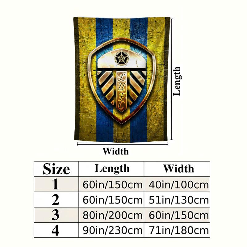 Leeds Football Club Wandteppich Ästhetischer Wandbehang Bedruckter Stoffdecke Dekorative Wandteppiche Für Schlafzimmer Wohnzimmer Heimdekoration