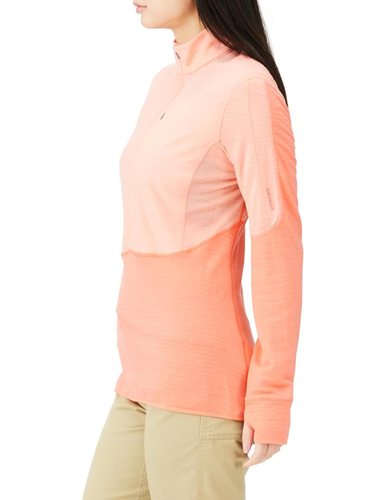 Icebreaker W 200 Real Fleece Descender LS Half Zip Glow S