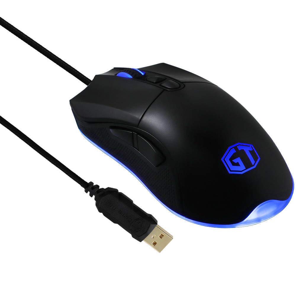 

DELUX Gaming Mouse M626BU Wired 7 Buttons Programmable Metal Bottom LED Light Japanese Distributor Black [Authorized Product] чорний