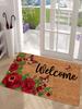1Pcs Anti Fatigue Kitchen Rugs, Peony Butterfly  Print Waterproof Non-Slip Thick Cushioned Kitchen Mat Heavy Duty Comfort Standing Mat for Kitchen