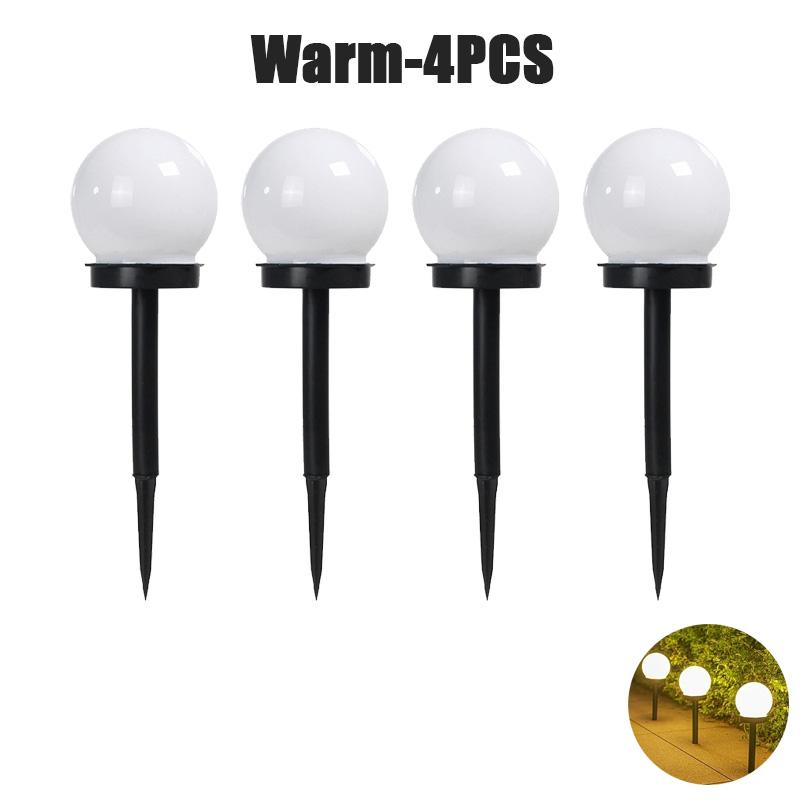 Solar LED Bulb Light Three-color Energy Saving Waterproof Simple Atmospheric Lighting Outdoor Garden Lawn Street Garden Lights