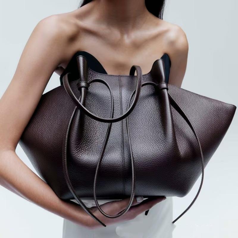 Bolso de Mano de Cuero Suave Gamuza de Lujo para Mujer Bolso de Hombro de Gran Capacidad Bolsos de Mano Bolso de Almacenamiento con Forma de Ala Fashi Bolso de Compras Chic