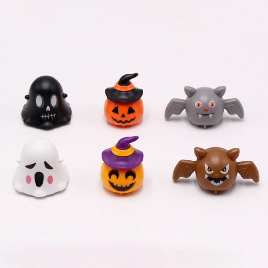 6 Buc Halloween Mașinuță cu Tragere înapoi Jucărie Copii Mici Băieți Fete Mecanism cu Arcuri Mini Desene Animate Dovleac Fantomă Liliac Vehicul Jucărie Favoruri de Petrecere de Sărbători