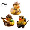 Fun Animal Ornament Yellow Duck with Mountaineering Gear Outdoor Explorer Theme Decorative Novelty Gift Figurine Synthetic Resin Statue for Desktop