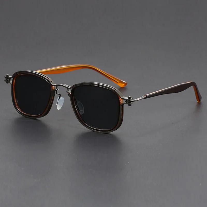 

Vintage Punk Square Sunglasses Women For Men 2025 Popular Sun Glasses Outdoor Driving Luxury Brand Designer Metak Eyewear UV400