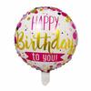 50Pcs/lot 18inch English Happy Birthday Aluminum Foil Balloon Round Helium Balloon Kids Birthday party decoration Air Golobs