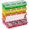 Durable Plastic Multi-compartment Storage Box 1pc For Sorting Screws Hardware Small Accessories And Jewelry