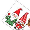 Holiday Glass Clings Christmas Gnome Static Window Sticker, PVC Waterproof Clings, Cartoon Festive Party Supplies Decals, Cute Faceless Dwarf Stickers