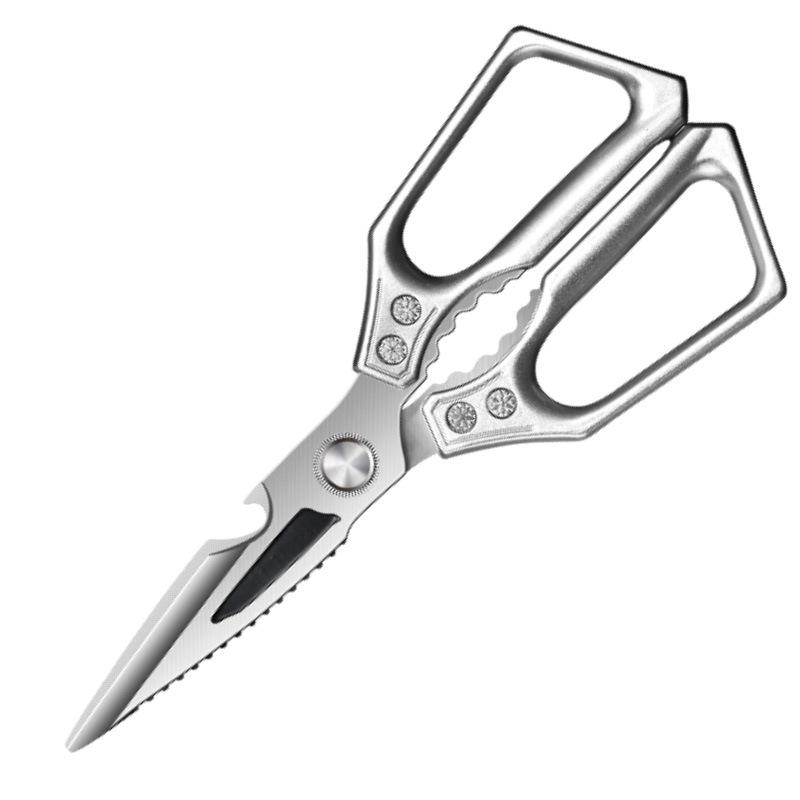 Multifunctional stainless steel, powerful bone-cutting scissors for home use, all-steel food scissors for chicken, fish, meat, and chicken feet