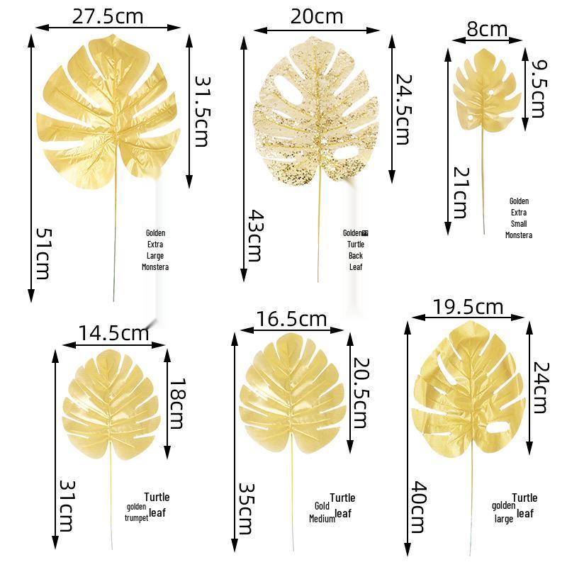 Goldener Monstera-Blatt-Ballon für Hochzeitsdekoration