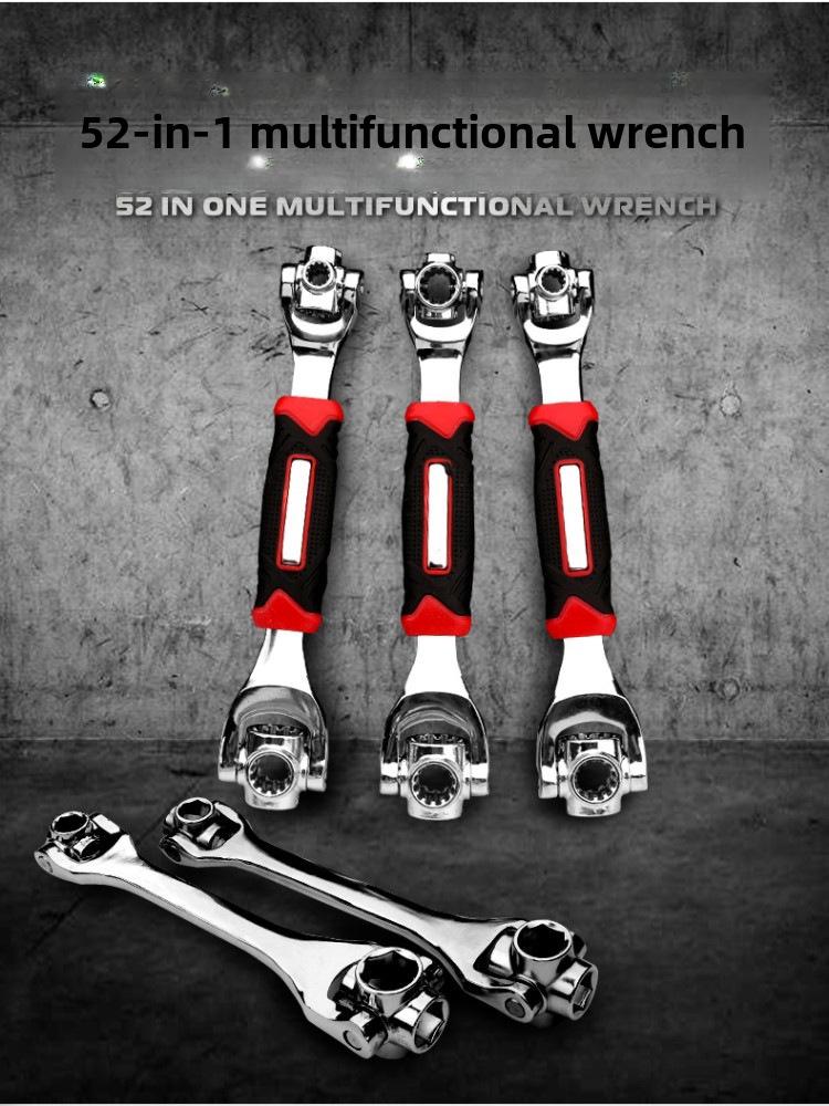 Multifunctional 52-in-1 Universal Socket Wrench with 360° Rotating Multi-Head