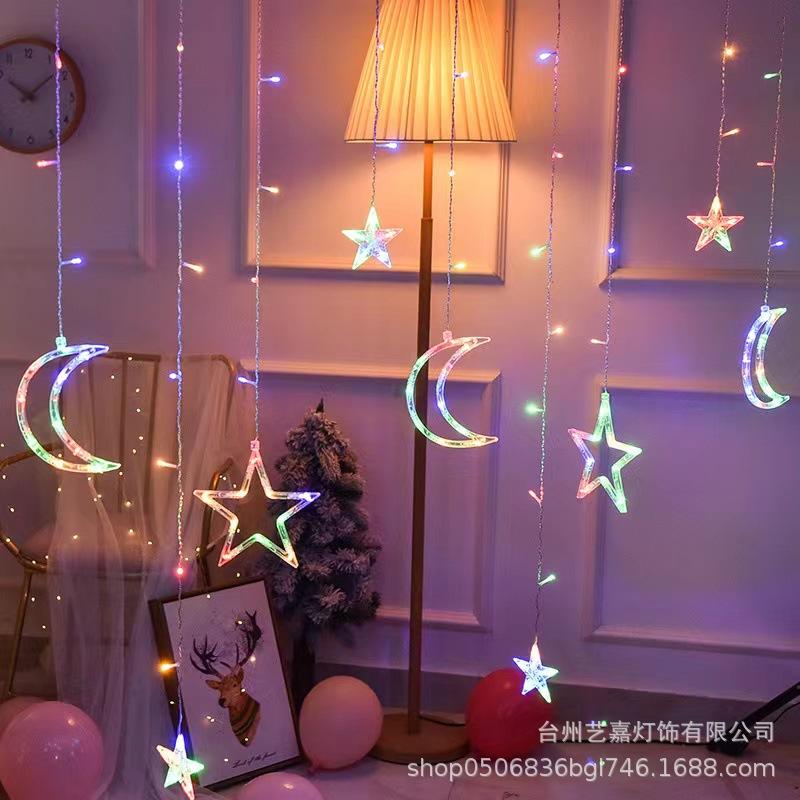 Solar-powered LED Curtain Lights, Waterproof Outdoor Fairy Lights, Ideal for Christmas, Weddings, Parties and Patio Décor, Warm White/multicoloured