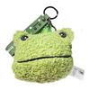 Frog Pouch Coin Purse Plush Keychain Fluffy Cute Green Money Pouch with Zipper Coin Case Headphone Case Key Charm