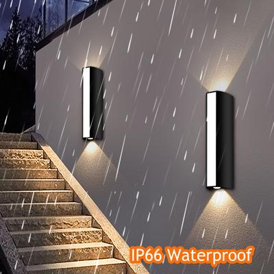 Long Wall Light Outdoor Waterproof Modern Long Strip LED Lighting Wall Lamp IP66 Garden AC 85-256v outdoorDecoration