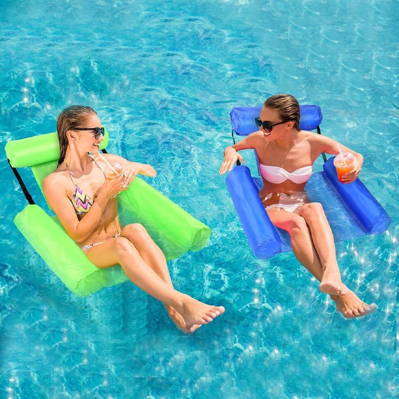 1pc Adult Inflatable Pool Chair - Durable Floating Design,Lightweight Portable for Pool,Lake,Beach Vacations & Summer Swimming
