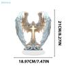 Nativity Scene Angel Wing Decor Holy Family Christmas Figurine with Warm Light, Religious Home & Holiday Decoration