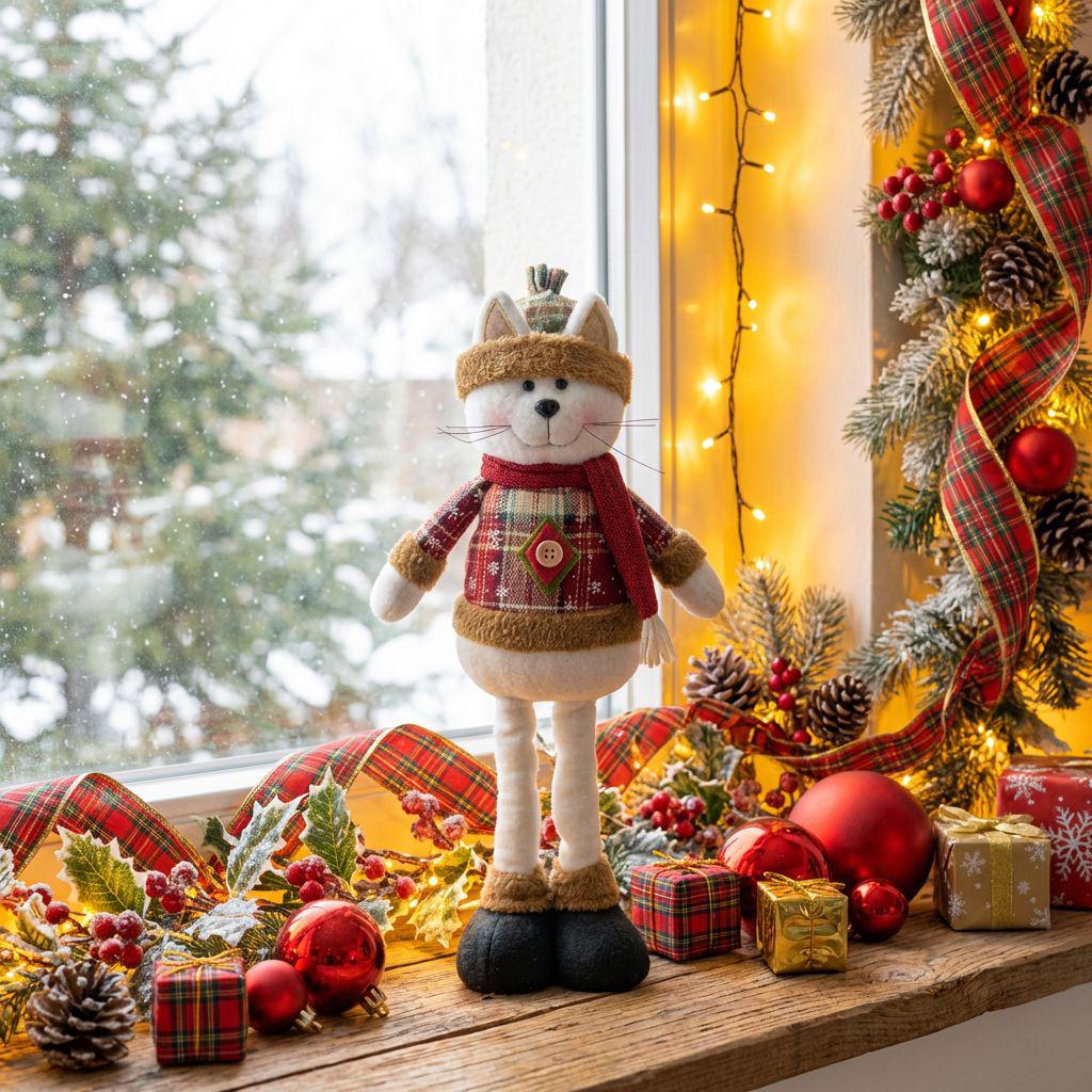 Christmas Telescopic Plush Toys: Santa Claus, Snowman & Reindeer Decorations