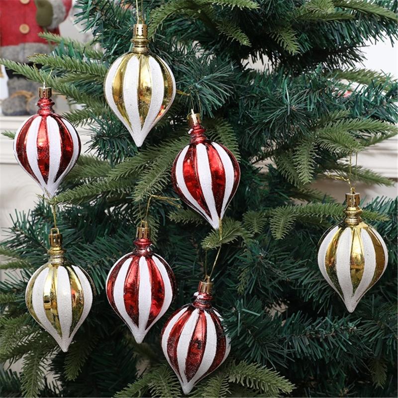 5 Boxes Christmas Tree Hanging Pendants Electroplated Baubles for Holiday Decoration Indoor and Outdoor Ornaments