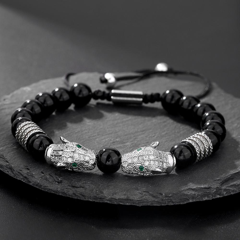 Geometrisches verstellbares Armband mit Zirkonsteinen für Männer und Frauen Geschenk