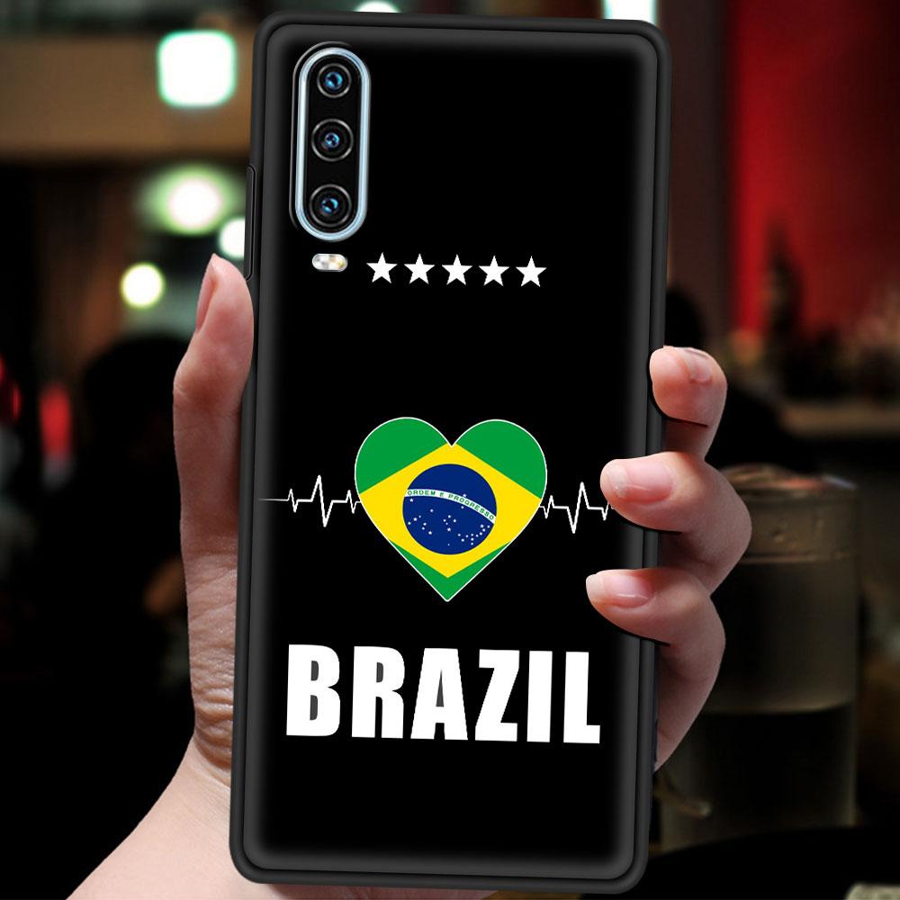 Brazil Brazilian Flag Football Phone Case For Huawei P30 Lite P50 Pro P20 P40 Lite E P Smart Z 2021 Y6 Y7 Y9 2019 Y6p Y9s Cover