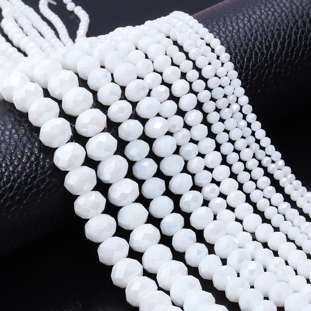3/4/6/8/10mm Colorful Faceted Crystal Glass Beads Loose Spacer Beads For Jewelry Making DIY Bracelet Necklace Accessories