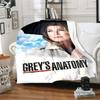 TV Figures G-Grey's Anatomy Throw Blanket Soft Flannel Thin Blankets for Bed Sofa Cover Bedspread Picnic Cooling Gift Home Deco
