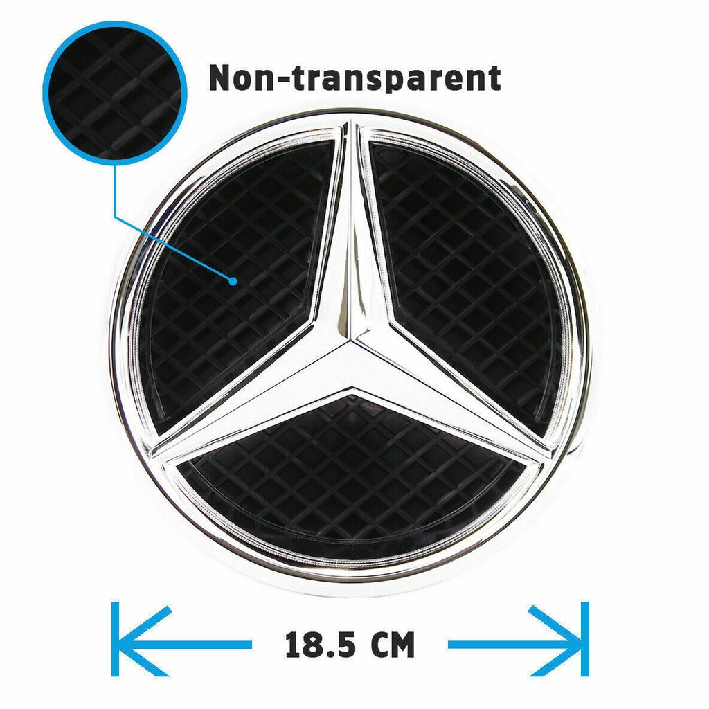 Nuovo 2025 Auto Calda Griglia Anteriore Emblema a Stella Logo Illuminato a LED Luce Bianca Blu Rossa per Mercedes Benz W205 C E R ML GL GLA CLA