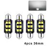 2/4pcs 12V White 6411 6418 C5W Festoon LED Bulbs Error Free 31/36/39/41mm for Interior Map Dome Courtesy License Plate Lights Dome Lights 6