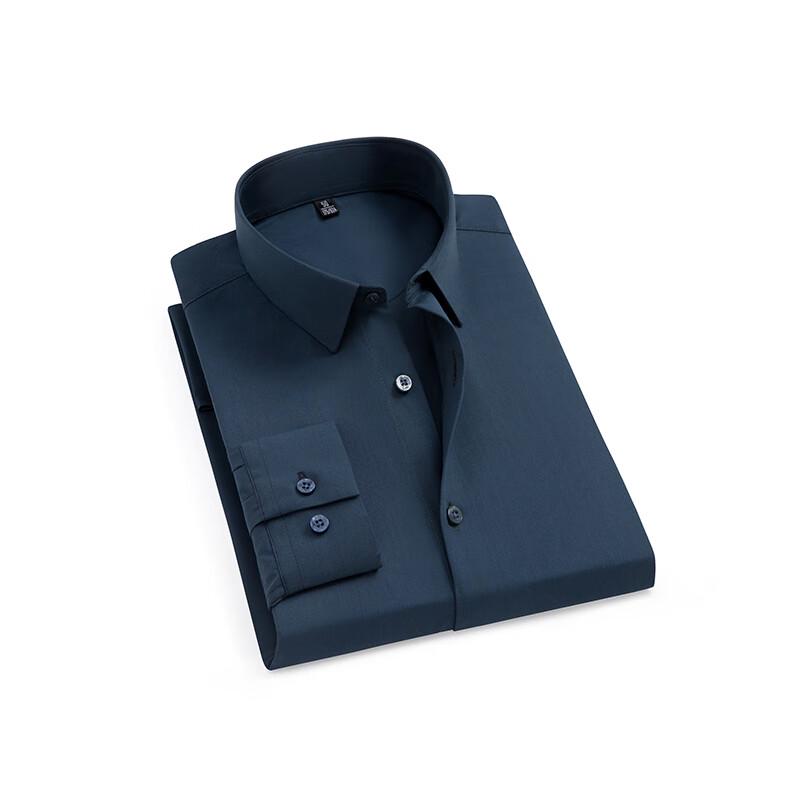 Мужская всесезонная однотонная рубашка Yiliteng в стиле business casual с коротким рукавом 54