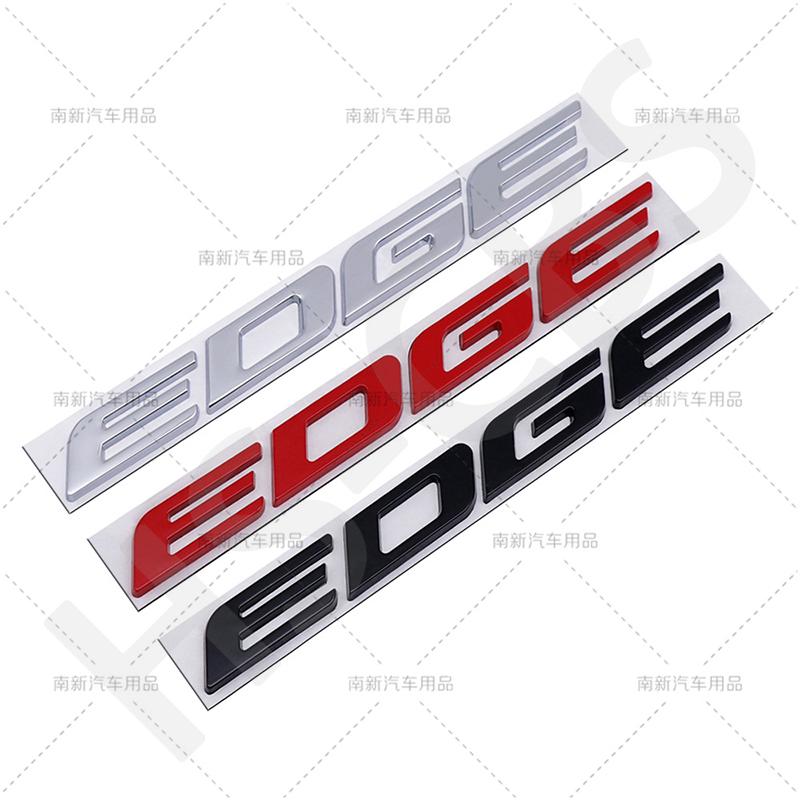 Metal 3D Edge Letter Emblem Logo Edge Rear Trunk Badge Sticker Decal Body Fender Decor Tailgate Stickers Accessories Car Styling
