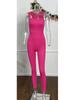 European & American Style Nylon Yoga Fitness Jumpsuit - Women's Sport Training Outfit