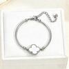 Stylish and Sophisticated Double-sided Four-leaf Clover Bracelet Women's Titanium Steel Bracelet