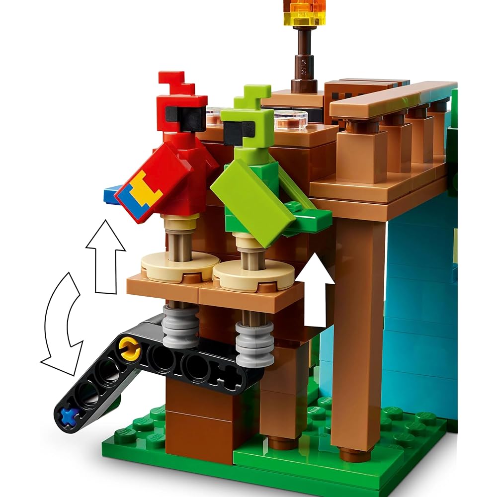 LEGO Minecraft Parrot House Building Set 21282 for Kids Ages 8-10, Creative Toy for Boys and Girls