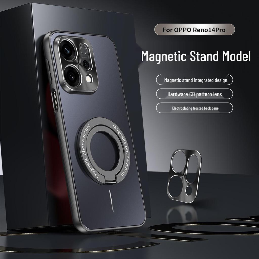 Oppo Reno14/Reno14 Pro Pełne Pokrycie Etui Anty-Upadkowe z Ochroną Obiektywu i Kompatybilnością z Bezprzewodowym Ładowaniem Samochodowym