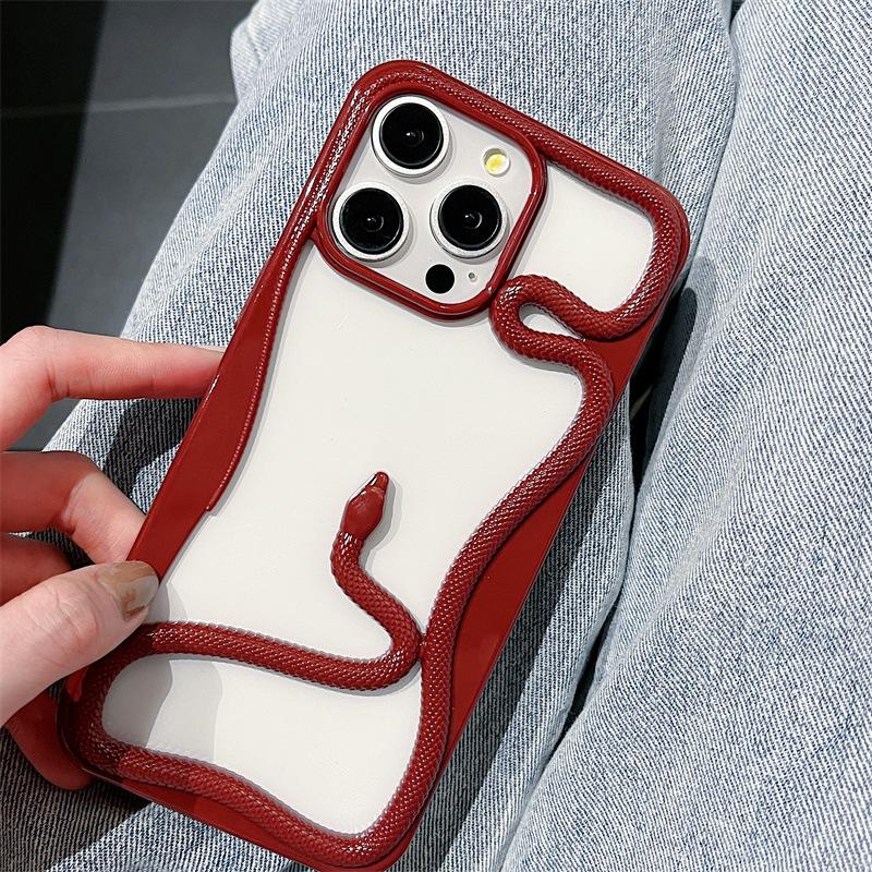 

The Creative Hollowed out Three dimensional Snake Year Phone Case Is Suitable for The New Samsung S25ultra S24 and The Cute S23FE Protective Case Galaxy S25
