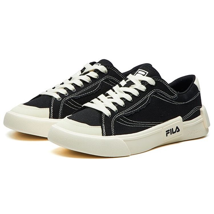 FILA Fusion Canvas Fashion Comfortable Low-Top Skate Shoes Men sneaker Black T12M125107FBK
