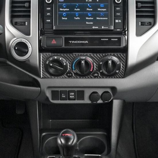 Carbon Fiber Interior Climate Control Cover Trim For Toyota Tacoma 2012-2015