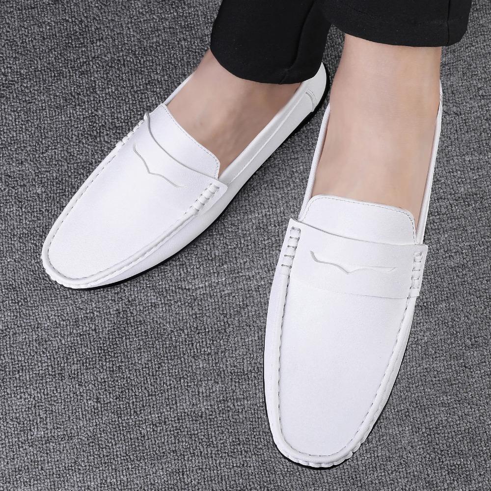 Shoes Men's 2025 Spring/Autumn New Casual Leather Shoes for Driving Flat Bottomed Man Shoes  Designer Loafers Men