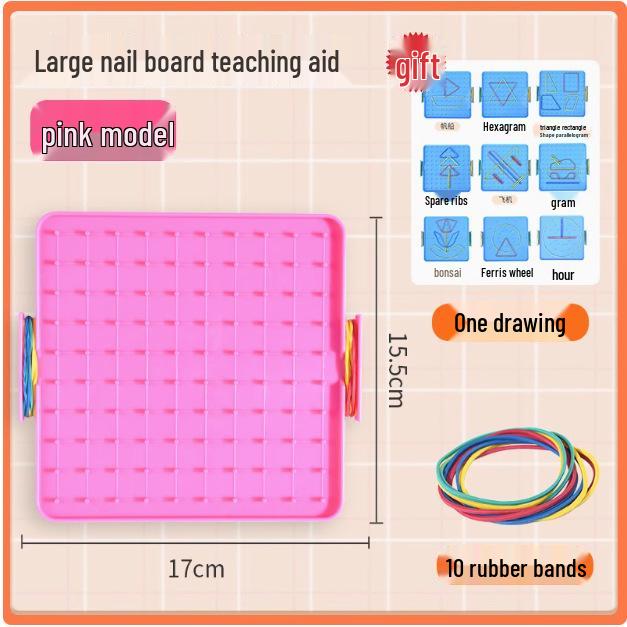 Multifunctional Geometric Pegboard for First & Second Grade Students – Mathematics Teaching Aid with Shapes